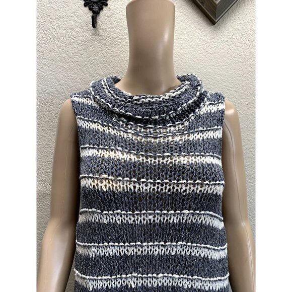 Free People Boho Folksong Knit Striped High Low Tunic Large - Picture 3 of 8